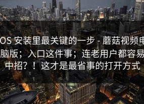 iOS 安装里最关键的一步 - 蘑菇视频电脑版；入口这件事；连老用户都容易中招？！这才是最省事的打开方式