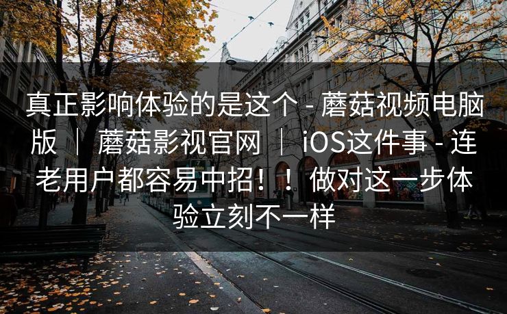 真正影响体验的是这个 - 蘑菇视频电脑版 ｜ 蘑菇影视官网 ｜ iOS这件事 - 连老用户都容易中招！！做对这一步体验立刻不一样