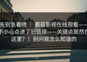 先别急着喷 ｜ 蘑菇影视在线观看——不小心点进了旧链接——关键点居然在这里？！别问我怎么知道的